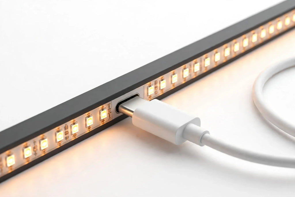 USB rechargeable LED strip - no batteries needed